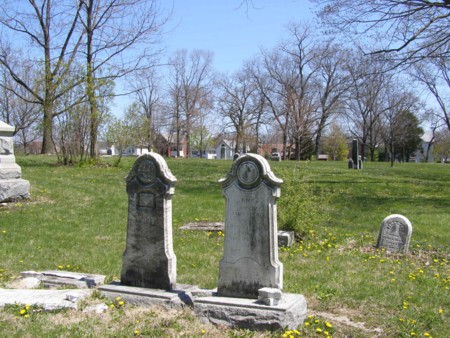 MERRIFIELD VICORY was a drummer boy in the Revo-  lutionary War, and had his drum shot out from his side at the Siege  of Yorktown, later receiving a pension for his services in the conflict.  He was an odd but genial character. He located in Springfield  in 1814; he was a short, round man, with a jolly face, and soon  became known as "Little Daddy Vicory."  He did not lack  courage, as will be seen from the following narrative. "Early  on a Sunday morning, while living in Springfield, he discovered  a thief stealing bacon from his smoke-house ; securing a rope he  caught the thief and tied him securely until the hour when people  were on their way to church, when he drove him to the Presby-  terian Meeting-House, under the persuasive influence of a large  club, with two sides of bacon tied to his shoulders, taking him  to the door of the church he asked the people, there assembled, if  they claimed him as one of their members. This was such a  humiliating lesson that the thief, upon being released, disappeared  and never was seen in the town again."  Soon after locating in  Springfield, Merrifield Vicory bought ten acres of the land on  what afterward became the east end of High Street. He died  in March, 1849, in the seventy-eighth year of his age, and was  buried with military honors in Greenmount Cemetery.  "Ohio Archæological and Historical Quarterly" 
