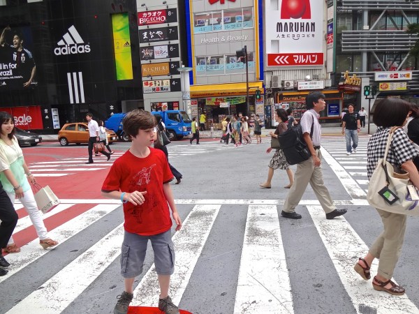 Despite being one of the mostly densely-populated cities in the world, Tokyo feels safe for pedestrians and skateboarding teens alike.