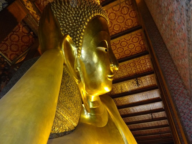 Wat Pho is located behind the Temple of the Emerald Buddha and a must-do for any  visitor to Bangkok. It's one of the largest temple complexes in the city and famed for its giant reclining Buddha that measures 46 meters long and is covered in gold leaf.